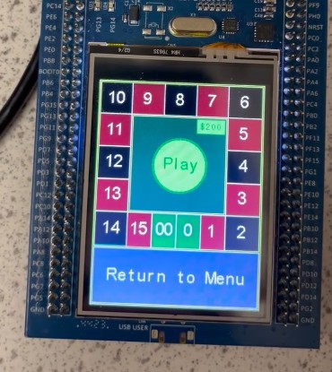 STM32 Casino Game hardware
